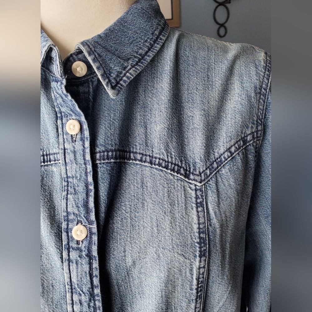 Denim Shirt Dress - Picture 4 of 12